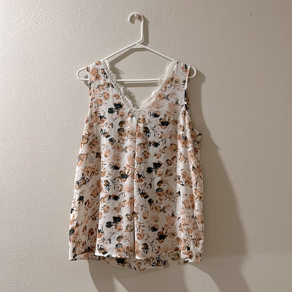 Floral lace top blouse